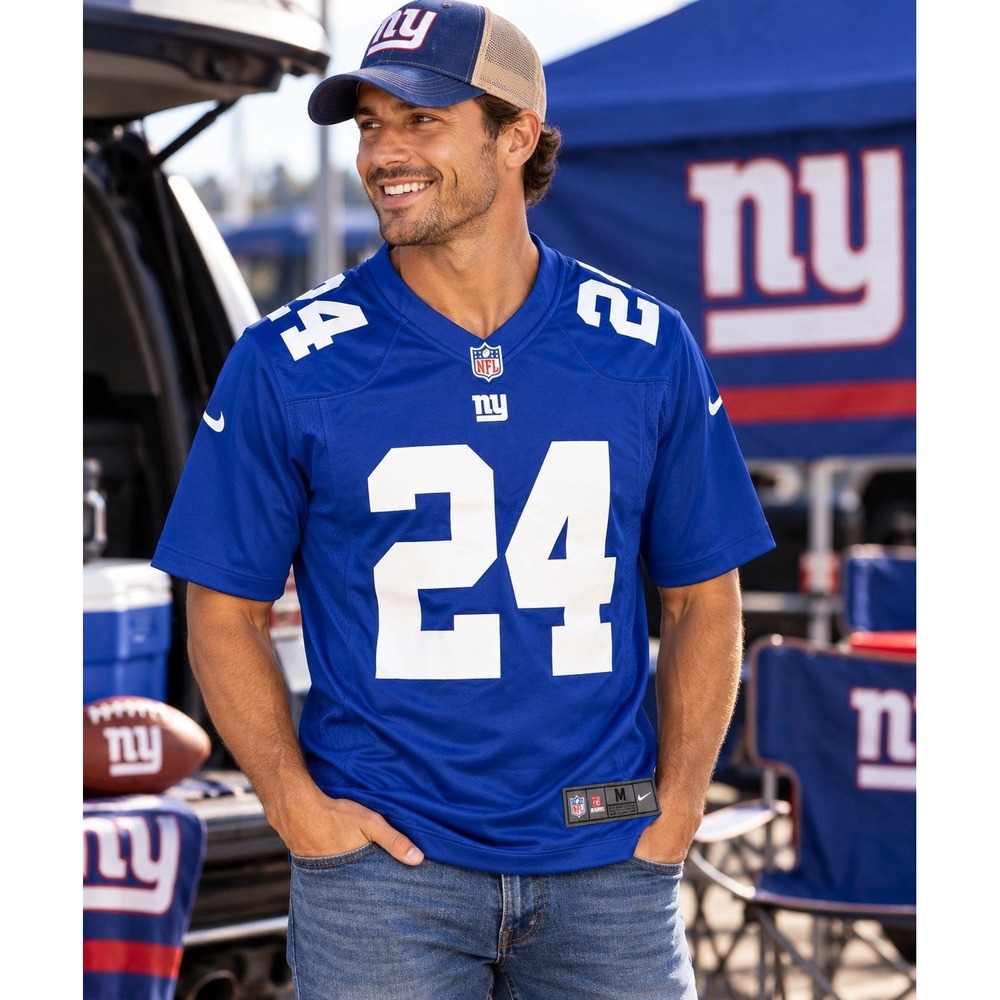 Nike New York Giants James Bradberry #24 NFL On Field Jersey Men's M Blue